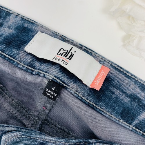 Cabi Women’s Gray Blue Grid Curvy Skinny Jeans Women's Size 2 Style #3049 - Picture 9 of 9