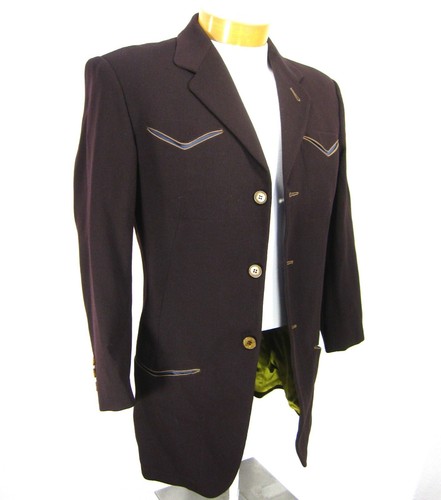Jean Paul Gautier Homme Vintage Blazer Men Size 50 BROWN Made in ITALY - Picture 3 of 12