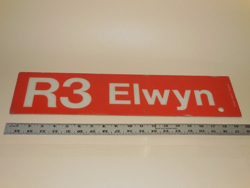 VINTAGE 1980'S Philadelphia SEPTA Route Sign;R3- ELWYN/WEST TRENTON -Transit,R&R - Picture 1 of 4