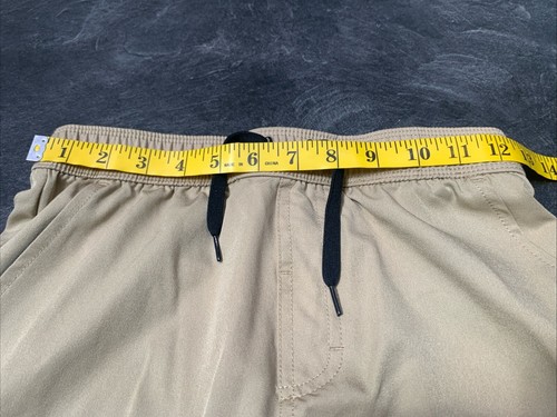 Hurley Boys Hybrid 4-way Stretch Fabric Quick Dry Drawstring Shorts Khaki Beige - Picture 4 of 7