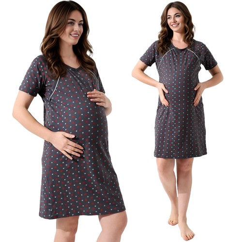 Camisón de mujer vestido de noche vestido de maternidad noche de lactancia ropa de dormir NETI KD00203 - Imagen 12 de 60