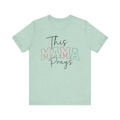 This Mama Prays T-Shirt - Faith Christian Mom Tee, Inspirational Prayer Shirt - Picture 7 of 18