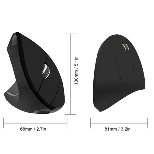 Drahtlose Maus Ergonomische Linke Hand Optische Vertikale Wiederaufladbare C BHC - Bild 4 von 10