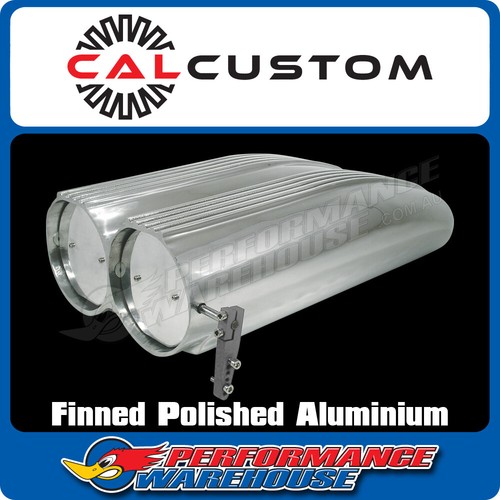 Cal Custom Polished Aluminium Finned Shotgun Scoop to Suit Single or Dual Carb - Picture 1 of 3