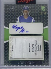 2021 LEAF PERFECT GAME GREEN ELIJAH GREEN TAG PATCH AUTO # 12/19
