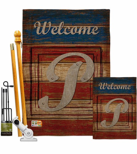 Patriotic P Initial Garden Flag Americana Decorative Gift Yard House Banner - Picture 5 of 19