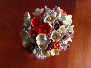 Vtg-Millinery-Flowers-Forget-Me-Not-Earth-tone-Mix-for-Doll-Hat-Ginny-ET