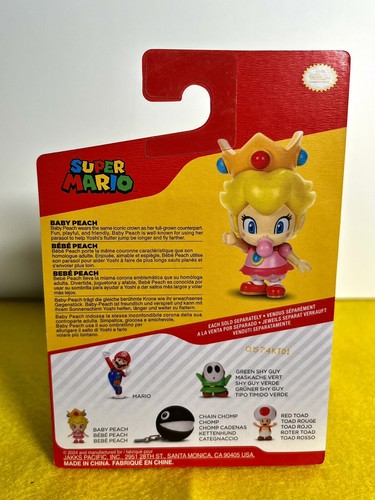 2024 JAKKS Pacific World of Nintendo 2.5" Action Figure: BABY PEACH - Picture 3 of 3