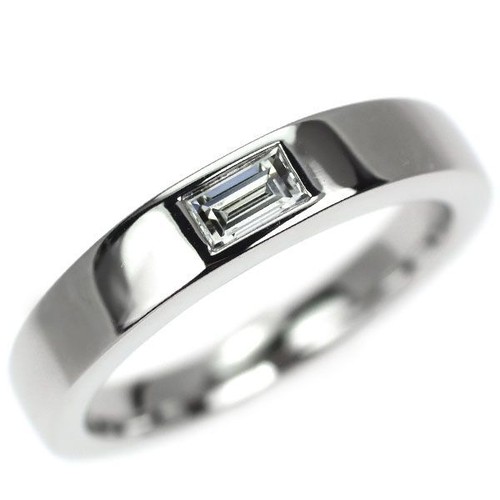 Harry Winston Pt950 Baguette Diamond Ring Size 8.5 Luxury Authentic From Japan - Picture 5 of 5