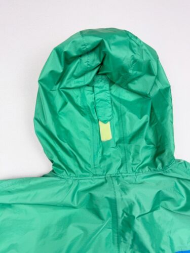 LANDS END KIDS Rain Coat Blue/Green Size L (14/16) Packable - Picture 10 of 10