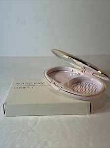 Mary Kay Compact Pink Gold Makeup Case Organizer Unfilled With Mirror 4904