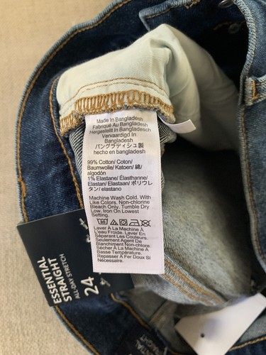 J.Crew Factory Essential straight jean in all-day stretch size 24 #BX454 - Picture 7 of 7