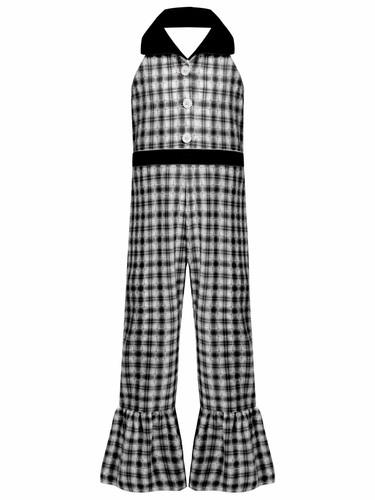 Kids Girls Rompers Tween Jumpsuit Cosplay Bodysuit Prom Leotard Lapel Overalls - Picture 44 of 46