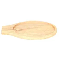 Thunder Group WDFJ001 3/4" Thick Stackable Oval Wood Fajita Skillet Underliner