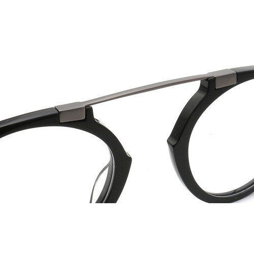 Retro Flat Top Eyeglasses Frames Round Lightweight Fashion Glasses Lightweight - Picture 6 of 11