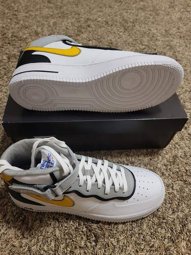 Nike Air Force 1 Mid '07 LV8 Athletic Club White Dark Sulfur DH7451-101 11 - Picture 8 of 10