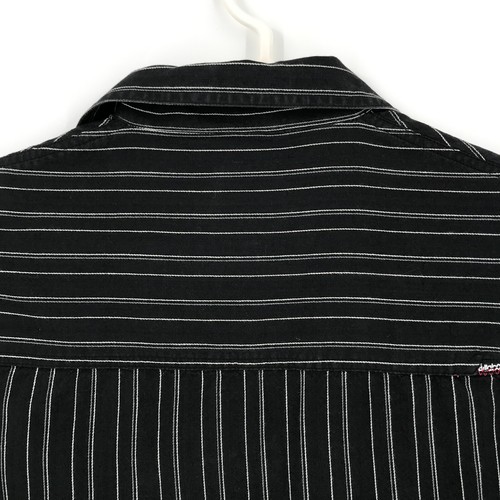 Billabong Mens Shirt Large Black White Short Sleeve Button Up Slim Fit Pockets - Picture 14 of 20
