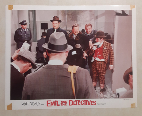 Emil and the Detectives 1964 Vintage Disney Lobby Card Complete Set of 9 Movie - Picture 20 of 24