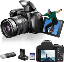 Digital Camera for Photography - 12X Optical Zoom 72MP Vlogging Camera for YouTu