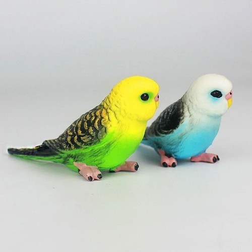 Plastic Simulated Budgie Parrot Educational Budgerigar Toy Office - Picture 7 of 14
