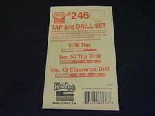 Kadee Hobby Tools:  Tap and Drill Set #246 for 2-56 machine screws
