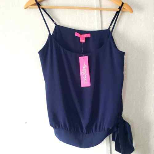 New Lilly Pulitzer Ainsley Top - True Navy S with tags - Picture 6 of 15