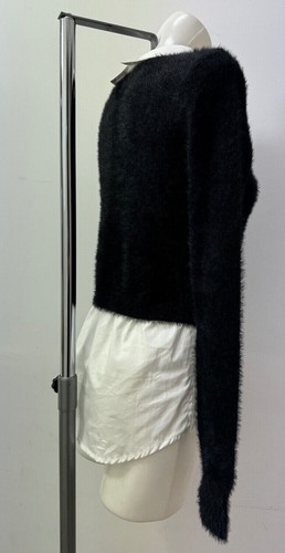 Ladies Ex River Island Soft Fluffy Jumper With Faux Shirt Trim RRP £45 - Picture 12 of 25