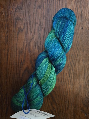 Sanguine Gryphon Mithril ~ 100% hand-dyed merino lace yarn 750 yds blue-green - Picture 3 of 6