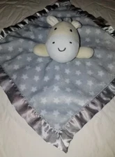 Cuddle Time Giraffe Gray Star Lovey Security Blanket NuNu Satin Trim