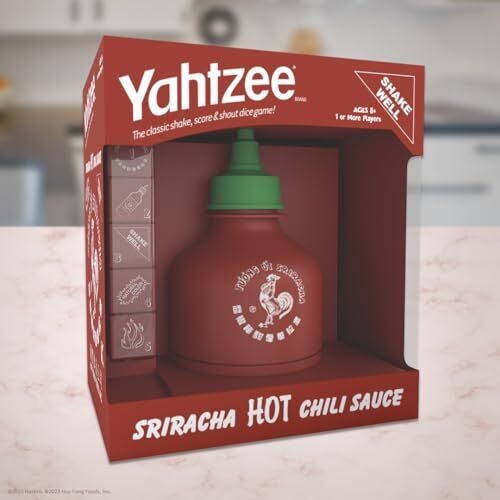 YAHTZEE: Sriracha | Collectible Sriracha Bottle Dice Cup Dice Game - Picture 4 of 7