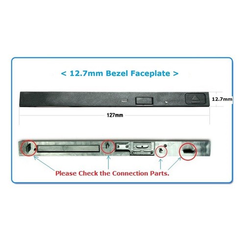 Placa frontal con bisel de unidad de CD DVD RW de 12,7 mm para unidad óptica portátil - Imagen 7 de 7