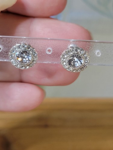 4 Pairs Wholesale Bridal Jewelry | Silver, Cubic Zirconia & Rhinestone Earrings - Picture 7 of 9