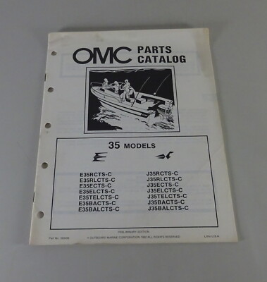 Teilekatalog OMC Evinrude Johnson Outboards 35 PS Models von 1979