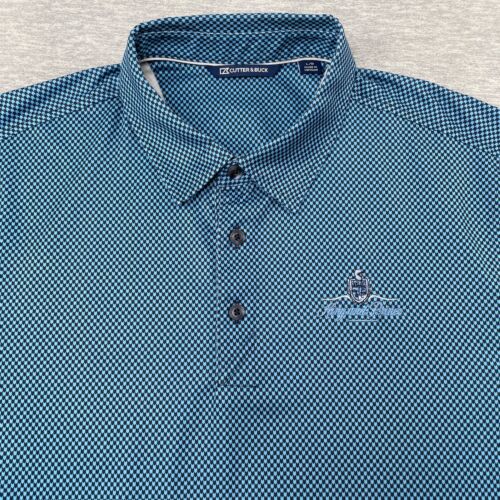 King And Prince Shirt Men L Blue Cutter Buck Golf Course Resort Performance