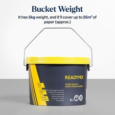 Ready Mixed Wallpaper Paste Strong Thermal Adhesive Easy To Use 2.5 Kg 5 Kg Tubs