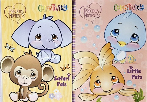 PRECIOUS MOMENTS Coloring & Activity Book Set of 2 Safari Pals & Little Pets NEW - Imagen 6 de 7