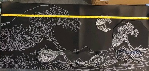 Japanische Sea Wave, Tastaturmatte, Untersetzermatte, Gaming Mauspad 34"x 15" Open Box - Bild 2 von 3