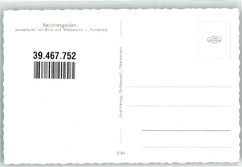 39467752 - 8240 Berchtesgaden Jennerbahn Watzmann Hundstod Seilbahn - Bild 2 von 2