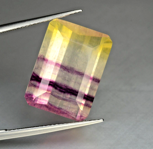 18.62Ct (18x13) 100% Natural Impresionante hermosa Fluorita Bi Color Piedra Preciosa Suelta - Imagen 1 de 2