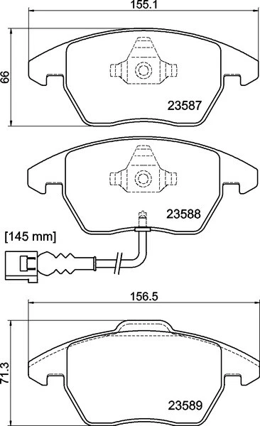 VW Polo 1.8 GTI Front and Rear C-Hook Brake Discs with Mintex Pads - Image 2 of 3