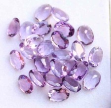26.90 Ct NATURAL Amethyst 6 8 MM Oval Faceted Cut Loose GEMSTONE