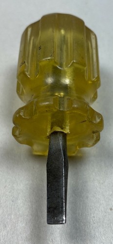 Vintage HP TOOL Slotted Flat Tip Clear Stubby Screwdriver Tool - Picture 5 of 12