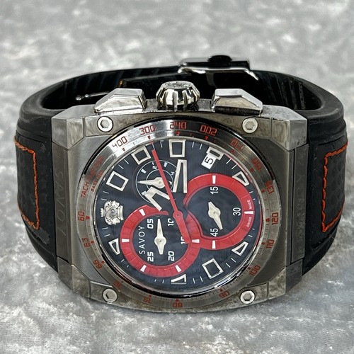Savoy Icon Extreme Steel Chronograph Black Dial Mens Watch S1.71B7T.0206