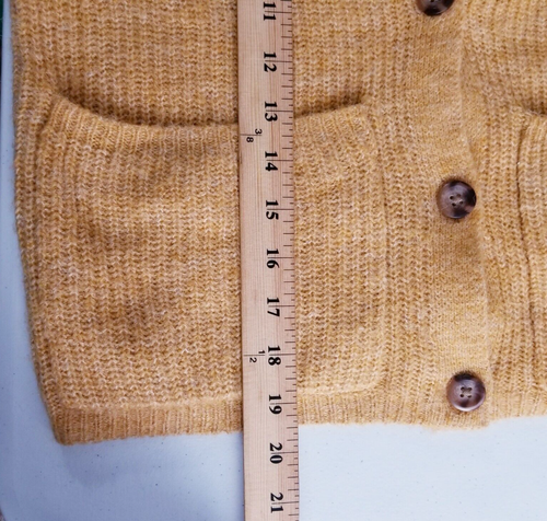 Old Navy Strickjacke Pullover Damen Gr. XL (14-16) gelb gold orientiert cropped - Bild 7 von 16
