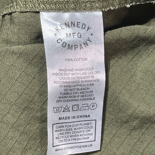 Chaqueta The Kennedy MFG Co Anorak Pequeña Verde Oliva 100% Algodón Bolsa Bolsillo Capucha - Imagen 10 de 11
