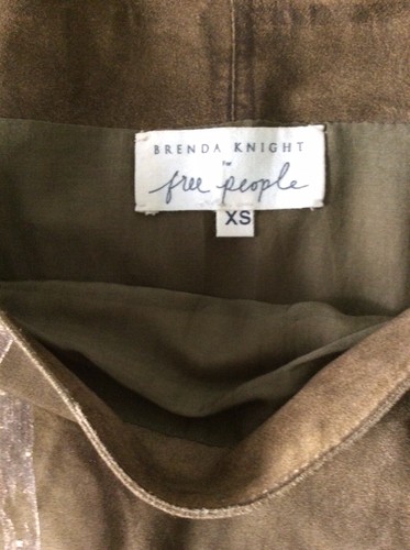 Brandneu mit Etikett Free People/Brenda Knight aztekischer Lammfellrock - Moos - XS - UVP 518 $ - Bild 11 von 12