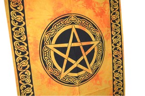 Art-Textile-Indian-Star-Small-TapestryPoster-Wall-Hanging-Door-Yellow-Cotton
