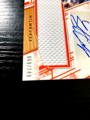 2019 PANINI ELITE EXTRA EDITION TRENT GRISHAM ORANGE AUTO 69/149 - Picture 2 of 3
