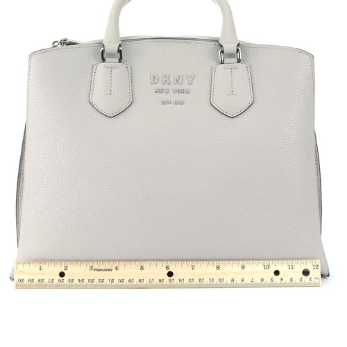 DKNY Noho große Leder-Dreifach-Tasche/Schulter/Handtasche $ 298, grau - Bild 2 von 7