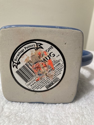 Hermitage Pottery VINTAGE Sandstone Mug Light Blue With Flower NOS Never Used! - Picture 15 of 16